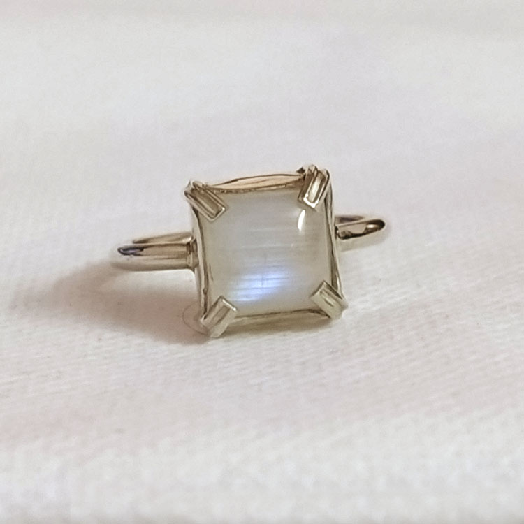 Rainbow Moonstone Stacking Ring Gift ideas for her