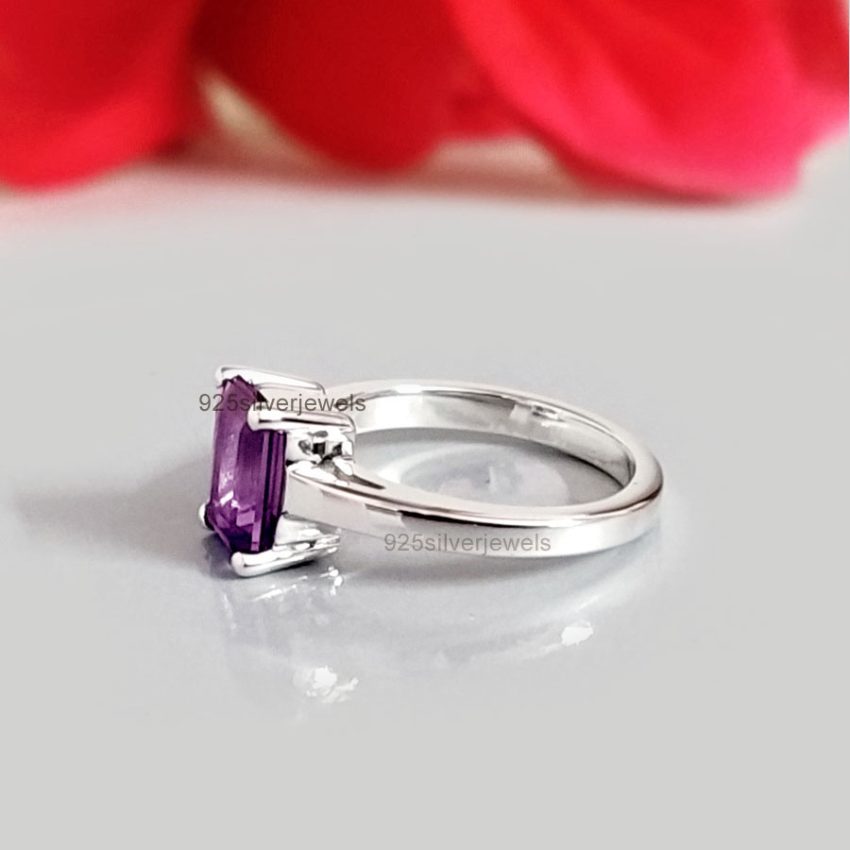 Natural Amethyst Ring 925 sterling silver