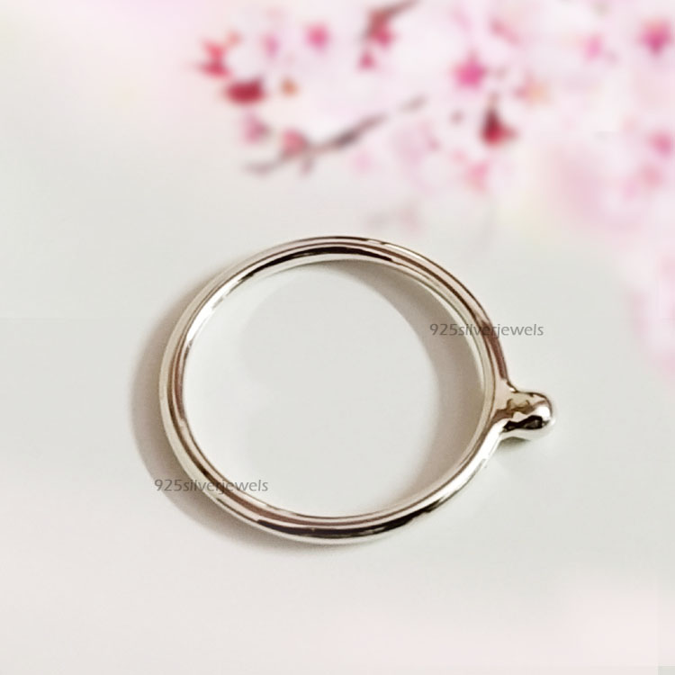 Single Dot Stackable Ring minimal jewellery Artisan Ring